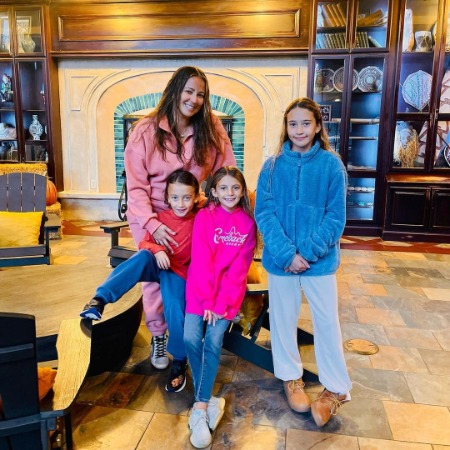 Julie Banderas enjoying time with her kids at Camelback Lodge & Indoor Waterpark.
